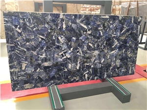 Semiprecious Stone Slab Sodalite Blue Jasper Stone Panels