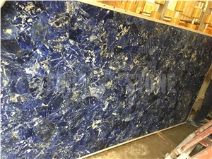Semiprecious Stone Slab Sodalite Blue Jasper Stone Panels