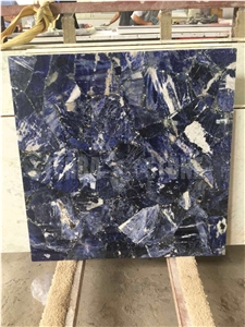 Semiprecious Stone Slab Sodalite Blue Jasper Stone Panels