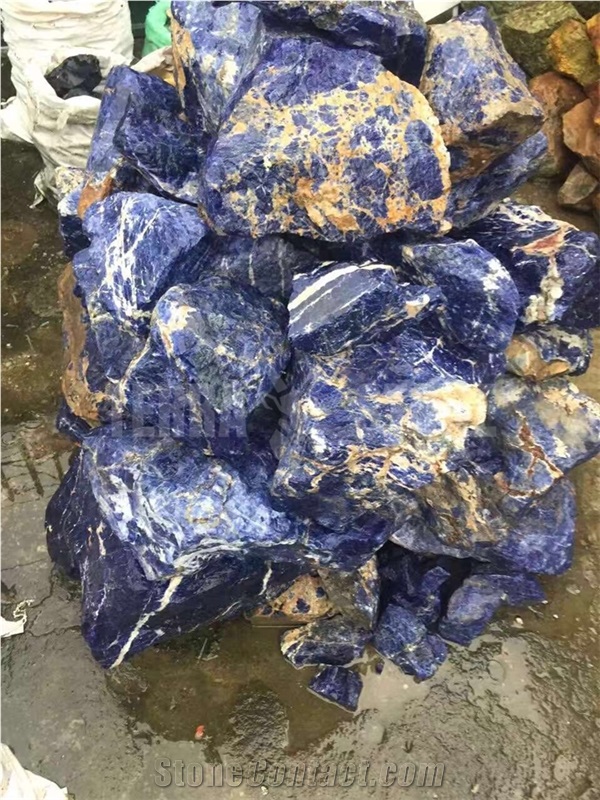 Semiprecious Stone Slab Sodalite Blue Jasper Stone Panels