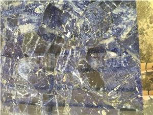 Semiprecious Stone Slab Sodalite Blue Jasper Stone Panels