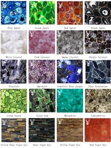 Semiprecious Stone Slabs Tiles Panels For Wall Gemstone