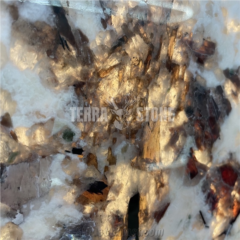 Attractive Gold Luxury Stone Backlit Translucent Wall Panel