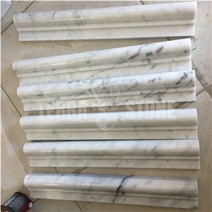 Bianco Carrara White Marble Chair Rails Molding