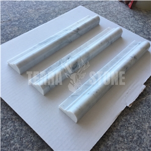 Bianco Carrara White Marble Chair Rails Molding