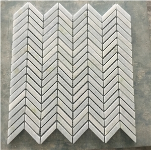 Blue Marble Chevron Mosiac Tile For Bathroom Floor