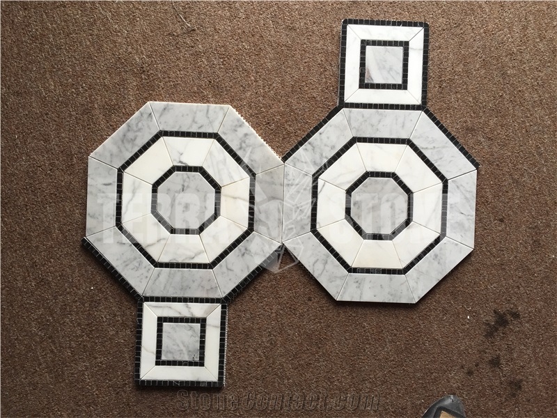 Carrara Marble White Natural Stone Hexagon Mosaic Tile
