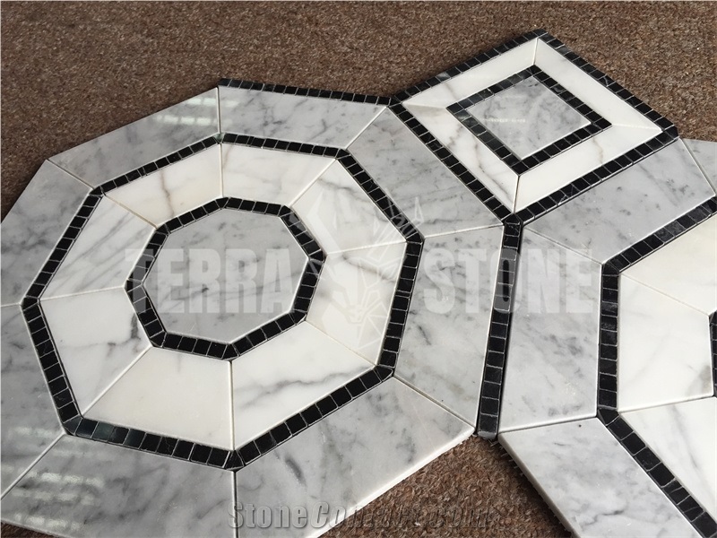 Carrara Marble White Natural Stone Hexagon Mosaic Tile