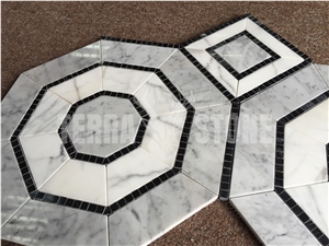 Carrara Marble White Natural Stone Hexagon Mosaic Tile