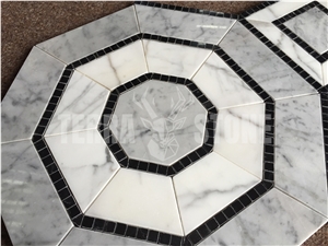 Carrara Marble White Natural Stone Hexagon Mosaic Tile