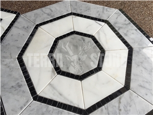 Carrara Marble White Natural Stone Hexagon Mosaic Tile