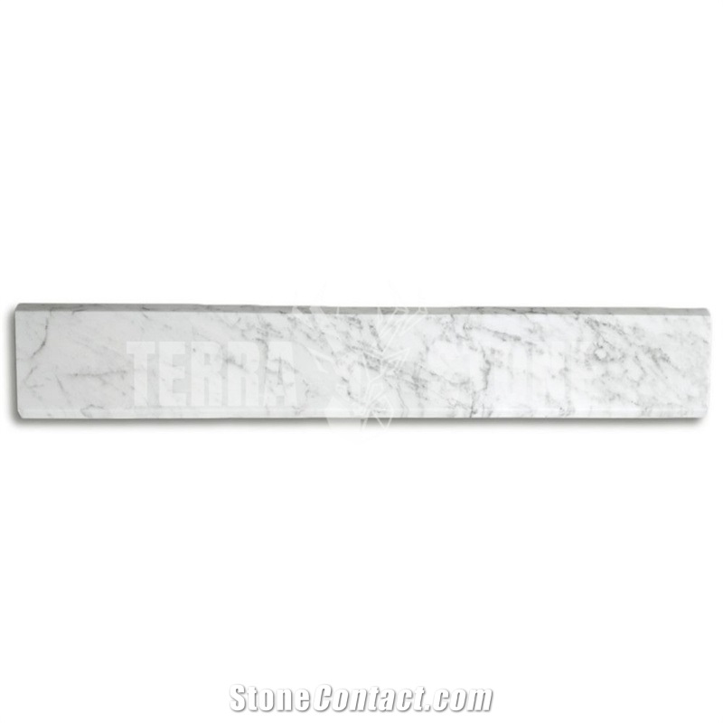 Carrara White Marble 6X36 Saddle Threshold Beveled Tile