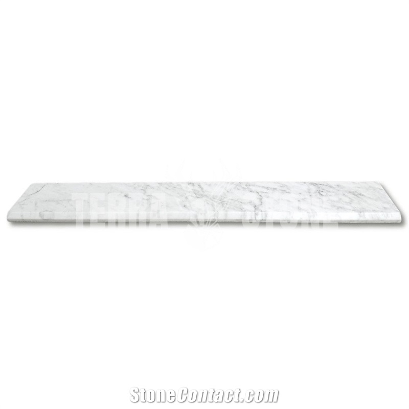 Carrara White Marble 6X36 Saddle Threshold Beveled Tile