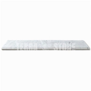 Carrara White Marble 6X36 Saddle Threshold Single Beveled
