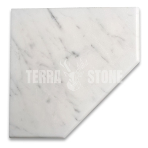 Carrara White Marble 8X8 Diamond Shower Corner Shelf