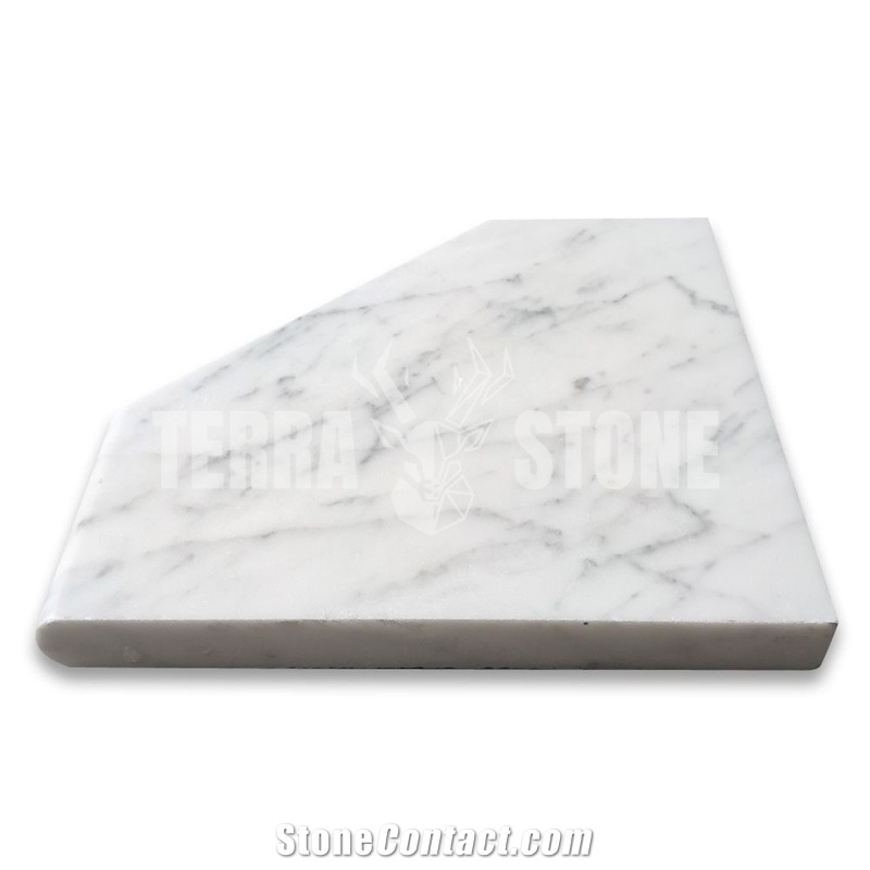 Carrara White Marble 8X8 Diamond Shower Corner Shelf