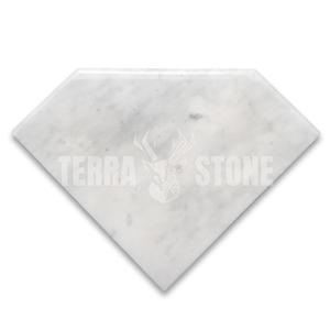 Carrara White Marble 8X8 Diamond Shower Corner Shelf