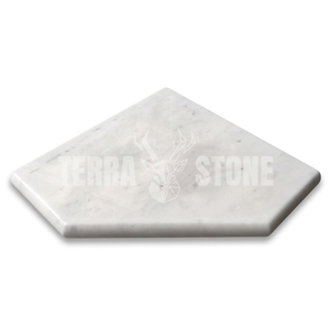 Carrara White Marble 8X8 Diamond Shower Corner Shelf