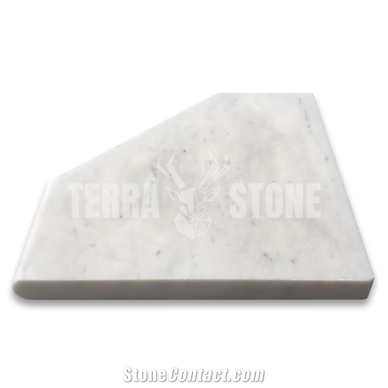 Carrara White Marble 8X8 Diamond Shower Corner Shelf