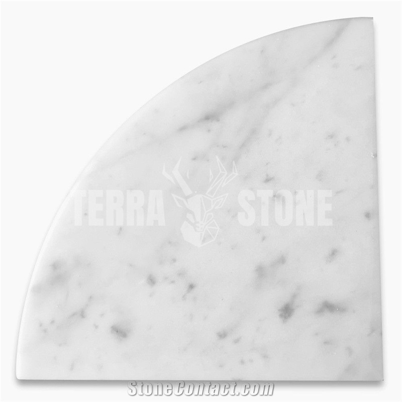 Carrara White Marble 9X9 Shower Corner Shelf Caddy Bullnose
