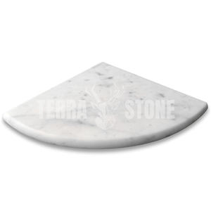 Carrara White Marble 9X9 Shower Corner Shelf Caddy Bullnose