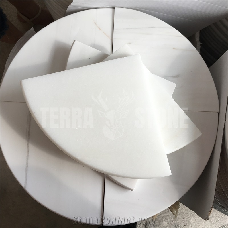 China White Onyx Corner Shelf For Bathroom Shower