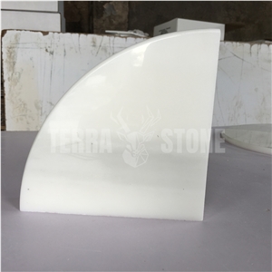 China White Onyx Corner Shelf For Bathroom Shower