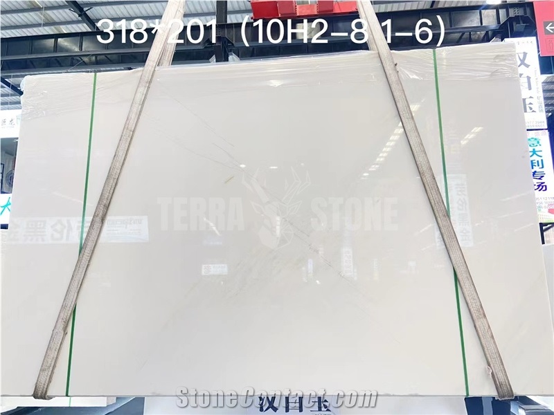 Chinese Pure White Onyx Polished Jade Slabs Wall Tiles