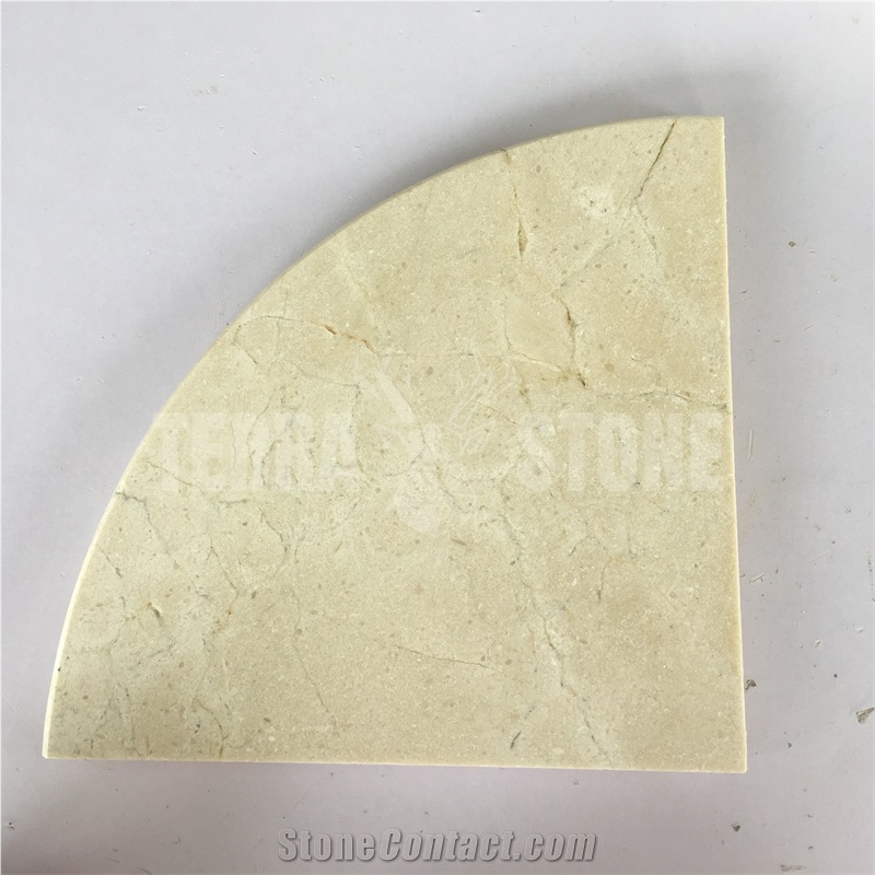 Crema Marfil Marble Shower Corner Shelf Bath Accessories