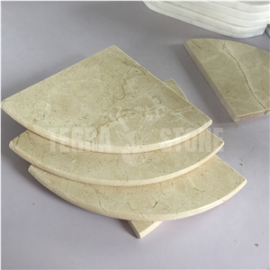 Crema Marfil Marble Shower Corner Shelf Bath Accessories