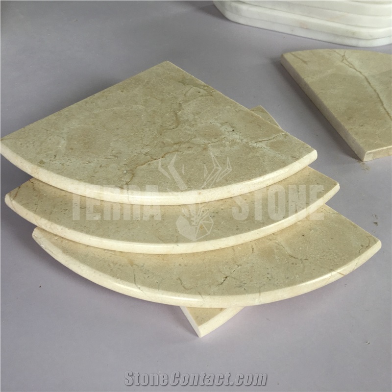 Crema Marfil Marble Shower Corner Shelf Bath Accessories