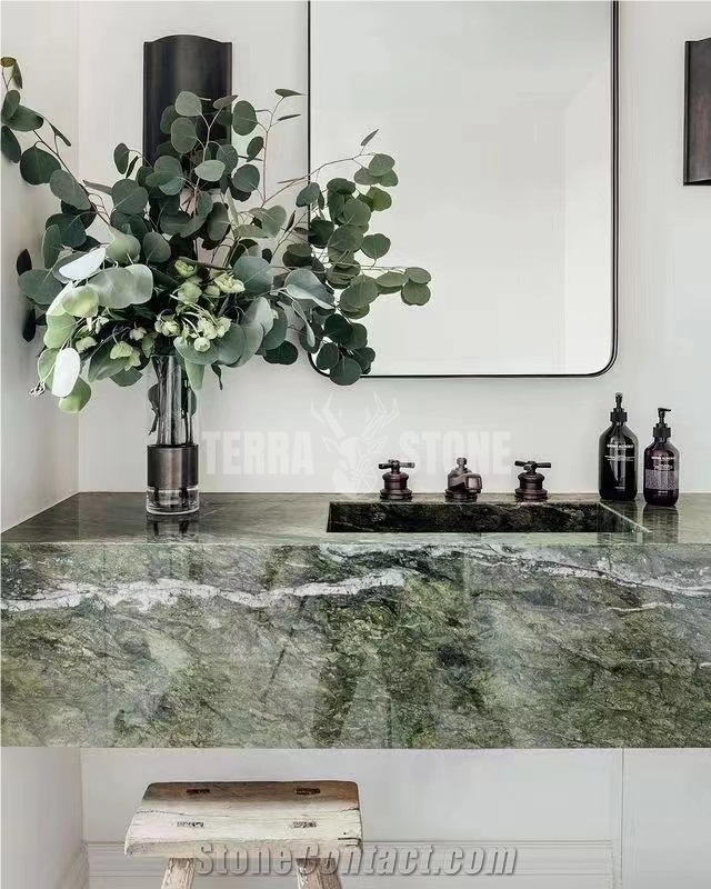 Dandong Ming Green Marble Slab Fantastic Exotic Tile