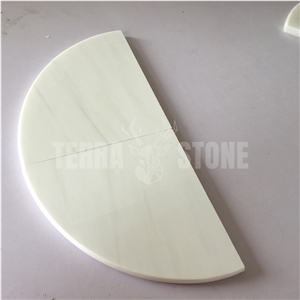 Dolomite White Marble Corner Shelf For Bathroom