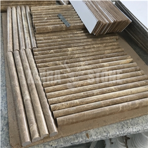 Emperador Light Brown Marble Pencil Liner Bullnose Molding