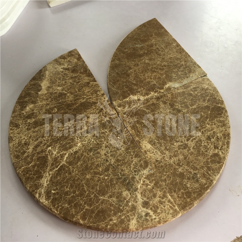 Emperador Light Brown Marble Shower Corner Shelf