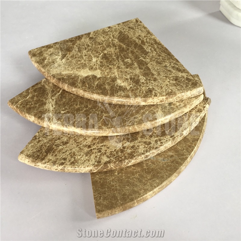 Emperador Light Brown Marble Shower Corner Shelf