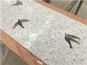 Handmade Mosaic Designs Murals Birds Patterns Marble Art Mosaic Wall Picture