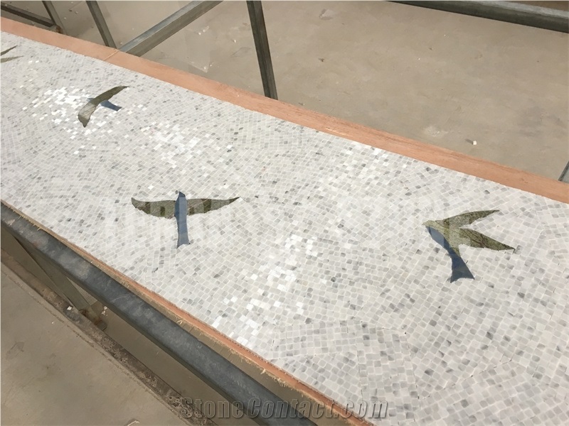 Handmade Mosaic Designs Murals Birds Patterns Marble Art Mosaic Wall Picture