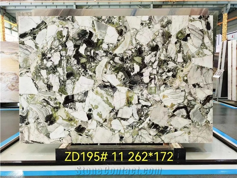 Ice Connect Green Marble Slab Floor Wall Tile