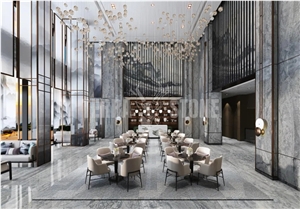 Milky Way Wood Grain Silver Slab And Tile Polished For Wall