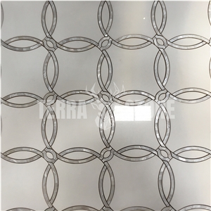 Mosaic Tile Marble Waterjet Pearl Shell Floral Natural