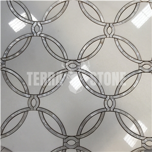 Mosaic Tile Marble Waterjet Pearl Shell Floral Natural