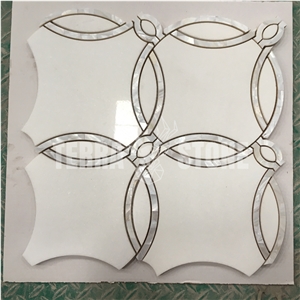 Mosaic Tile Marble Waterjet Pearl Shell Floral Natural