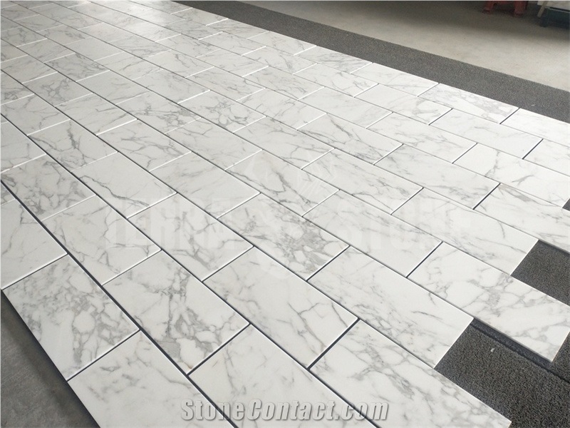 Natural Marble Calacatta White 12"X24" Thin Tiles Polished