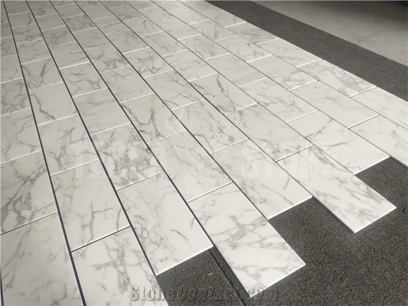 Natural Marble Calacatta White 12"X24" Thin Tiles Polished