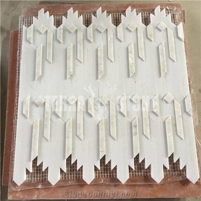 Natural Mother Pearl Shell Art Mosaic Tile For Kitchen