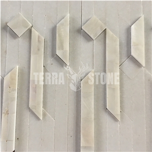 Natural Mother Pearl Shell Art Mosaic Tile For Kitchen