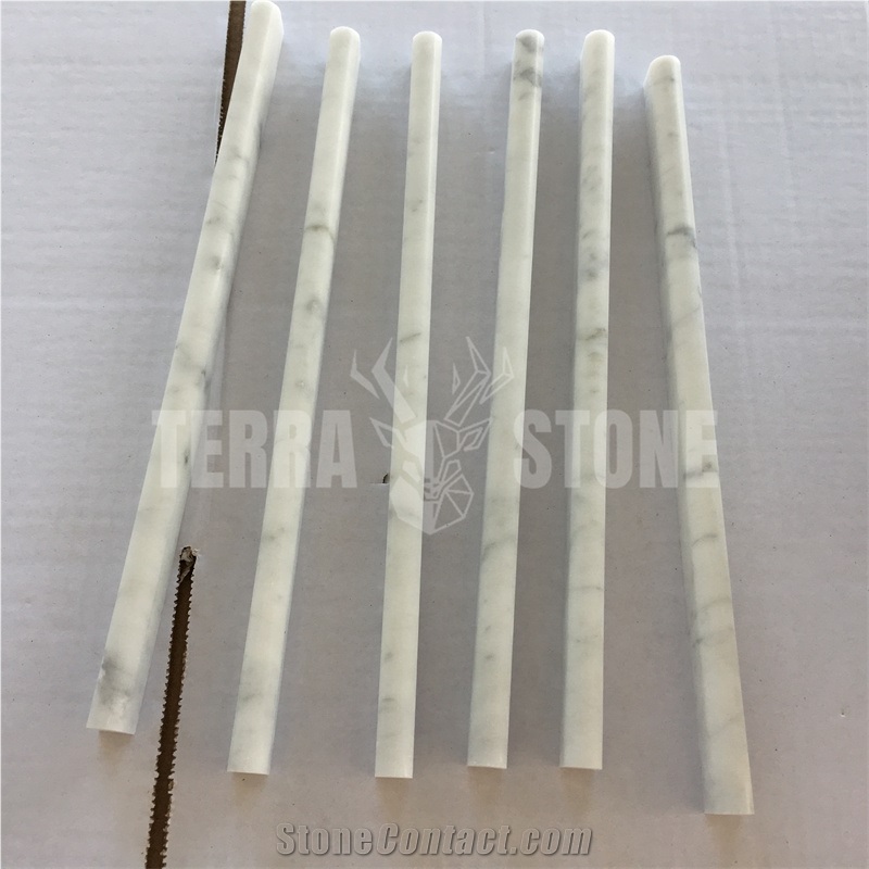 Pencil Liner Marble Border Moulding Carrara White