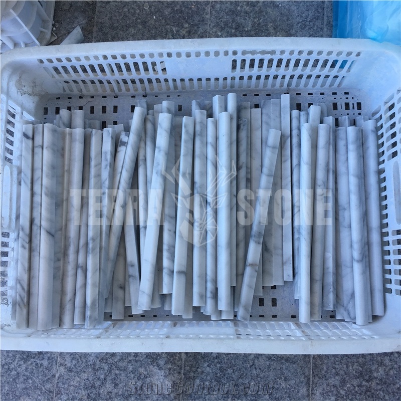 Pencil Liner Marble Border Moulding Carrara White