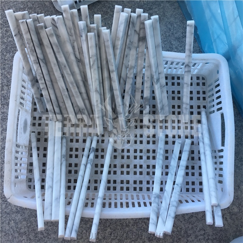 Pencil Liner Marble Border Moulding Carrara White